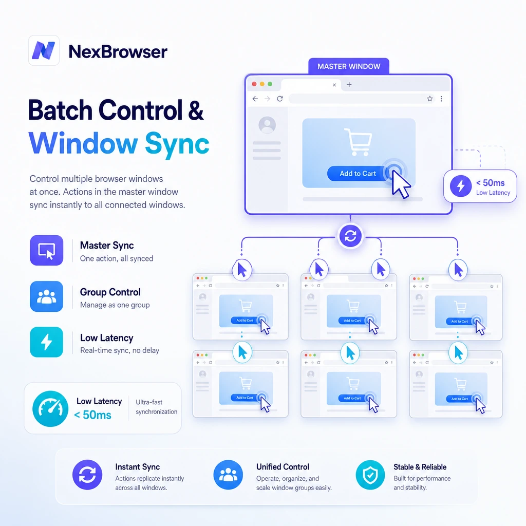 Batch control and window sync